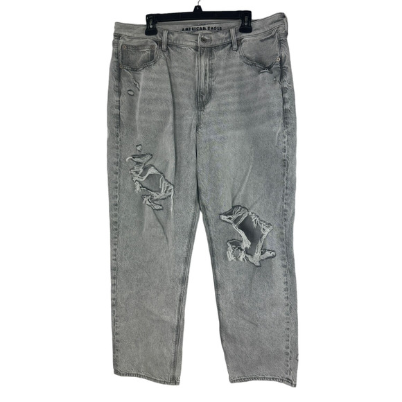 American Eagle Outfitters Gray Straight Leg Jeans - Picture 2 of 13